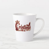 Christina Ruby Crystal Luxusname Milchtasse (Rechts)