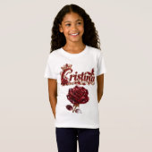 Christina Ruby Crystal Luxusname T-Shirt (Vorne ganz)
