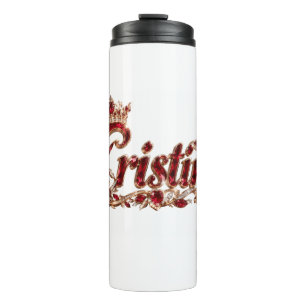 Christina Ruby Crystal Luxusname Thermosbecher