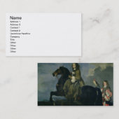 Christina von Schweden (1626-89) zu Pferd 1653 ( Visitenkarte (Vorne/Hinten)