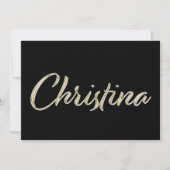 Christina white gold Handwriting Karte (Vorderseite)