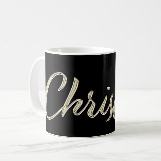 Christina white gold Handwriting Tasse Kaffeetasse (Vorderseite Links)