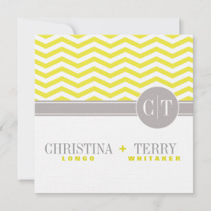 Christinas Schickes Chevron Save-the-Date   gelb Save The Date