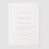Christine Elegant Wedding Save the Date Pergament Einladungen (Vorderseite)
