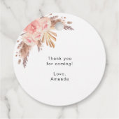 Christine Pampas Gras blütenblüten Dank Geschenkanhänger (Rückseite)