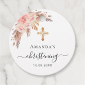 Christine Pampas Gras blütenblüten Dank Geschenkanhänger (Vorderseite)