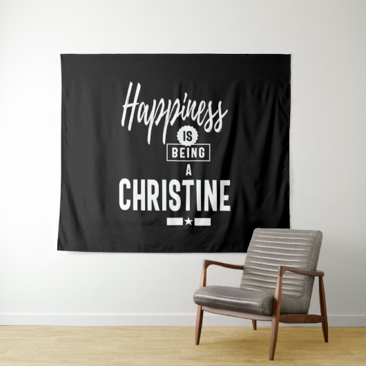 Christine Personalisiert Name Birthday Gift Wandteppich (Beispiel (Horizontal))