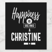 Christine Personalisiert Name Birthday Gift Weinetikett (Einzelnes Label)