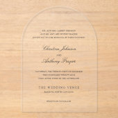 Christine Traditional Elegante Wedding Acryleinladungen (Vorderseite)