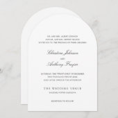 Christine Traditional Elegante Wedding Einladung (Vorne/Hinten)