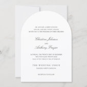 Christine Traditional Elegante Wedding Einladung (Vorderseite)