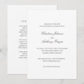 Christine Traditional Elegante Wedding Save The Date (Vorne/Hinten)