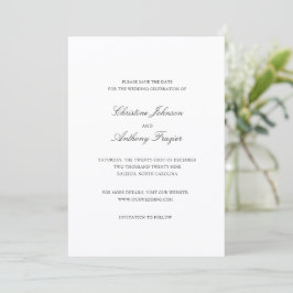 Christine Traditional Elegante Wedding Save The Date