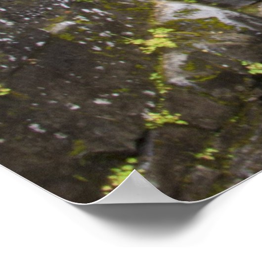 Christine Waterfall HDR, Print w/Scripture Verse Poster (Ecke)