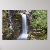Christine Waterfall HDR, Print w/Scripture Verse Poster (Vorne)