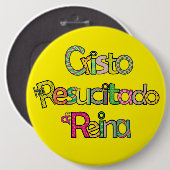 Christist ist Risen Ylw Esp I Button (Vorne & Hinten)