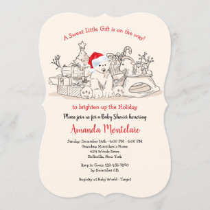 Christkindl-Baby-Shower-Einladung Einladung