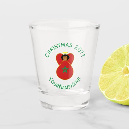 Christkindliche Fahne des marokkanischen Engels Pe Schnapsglas (Vorderseite)