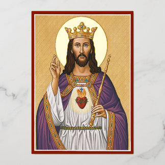 Christkönig Folien Feiertagskarte