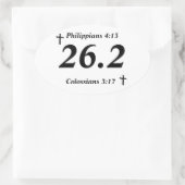 Christlich 26.2 Aufkleber (Tasche)
