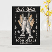Christlich 2 Fische 5 Brote 5000 Gegen _2  Karte (Gelbe Blume)