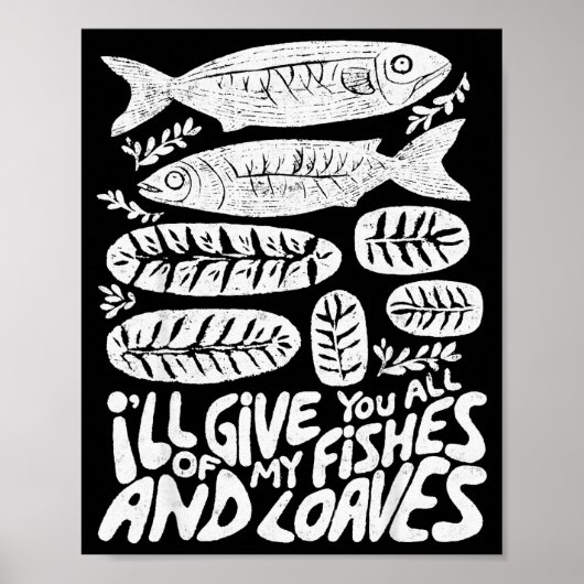 Christlich 2 Fische 5 Brote 5000 Gegen  Poster (Vorne)