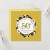 Christlich | 50. GOLDEN Hochzeitstag Karte (Vorderseite/Rückseite Beispiel)
