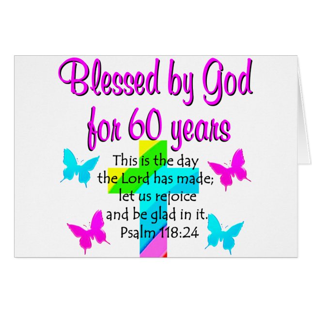 CHRISTLICH 60 JAHRE ALTER PRAYER (Vorderseite (Horizontal))