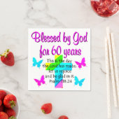 CHRISTLICH 60 JAHRE ALTER PRAYER SERVIETTE (Beispiel)