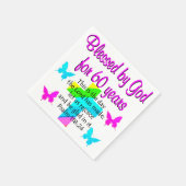 CHRISTLICH 60 JAHRE ALTER PRAYER SERVIETTE (Ecke)