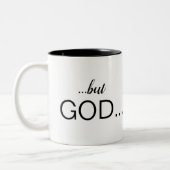 Christlich "...aber GOD..." Combo-Schriftart-Kaffe Zweifarbige Tasse (Links)