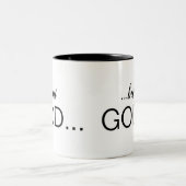 Christlich "...aber GOD..." Combo-Schriftart-Kaffe Zweifarbige Tasse (Mittel)