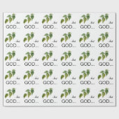 Christlich "...aber GOD..." Foliage II Geschenkpapier (Flach)