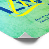 Christlich ABUNDANT LEBEN Inspiration Zitat GRÜN Poster (Ecke)