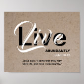 Christlich ABUNDANT LIFE Inspiration Scripting Poster (Vorne)