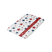 Christlich America Patriotic Red White Blue Stars Badematte (Schrägansicht)