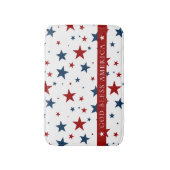 Christlich America Patriotic Red White Blue Stars Badematte (Vorderseite Vertikal)