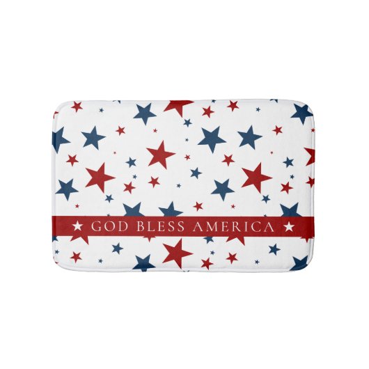 Christlich America Patriotic Red White Blue Stars Badematte (Vorderseite)