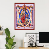 Christlich Art Christ in Majestät Poster (Heimbüro)