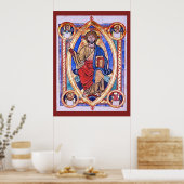 Christlich Art Christ in Majestät Poster (Küche)