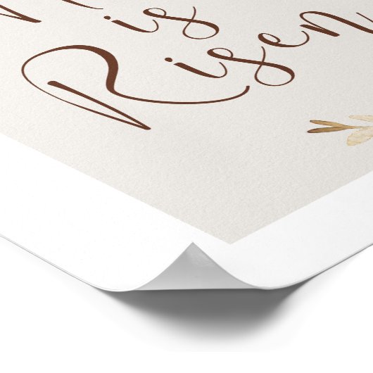 Christlich Art Oaster Er ist Risen Poster (Ecke)