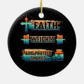 Christlich Athlete Apparel Workout Gym Weightlifti Keramik Ornament (Hinten)
