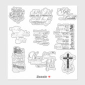 Christlich Aufkleber (Blatt)