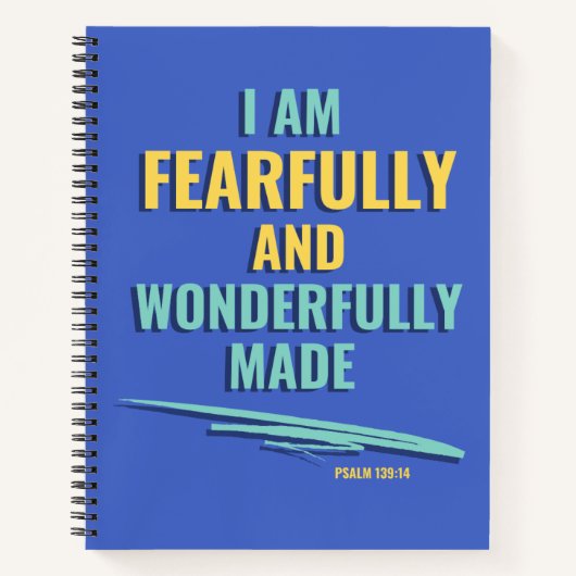 Christlich aus Furcht gefertigt Psalm 139 Notizblock (Vorderseite)