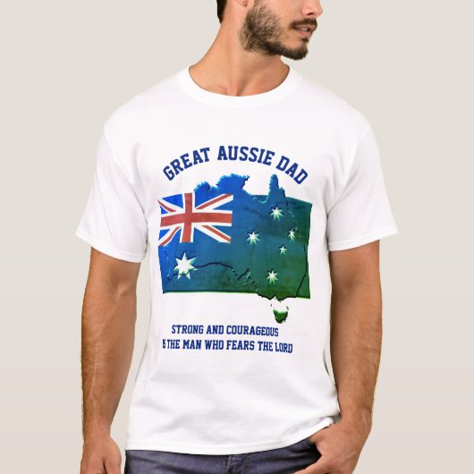 CHRISTLICH AUSSIE VATER T-Shirt (Vorderseite)