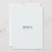 Christlich Baby Coquette Bows Kind von Gott Grün Einladung (Rückseite)