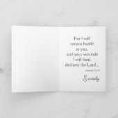 Christlich bald wieder gesund werden karte (Innenseite)