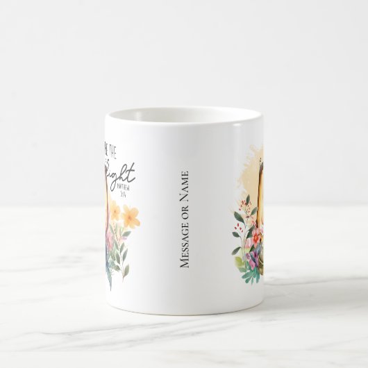 Christlich Be the Light Floral Lamp Matthew 5 : 14 Kaffeetasse (Mittel)