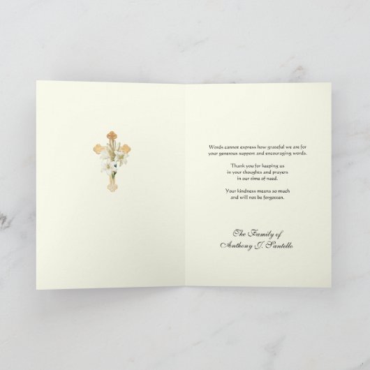 Christlich Beileidsbeerdigung Danke (Innenseite)