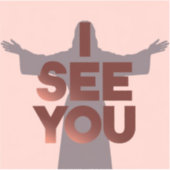 Christlich beobachtet Jesus dich, Jesus, ich sehe Aufkleber (Vorderseite)